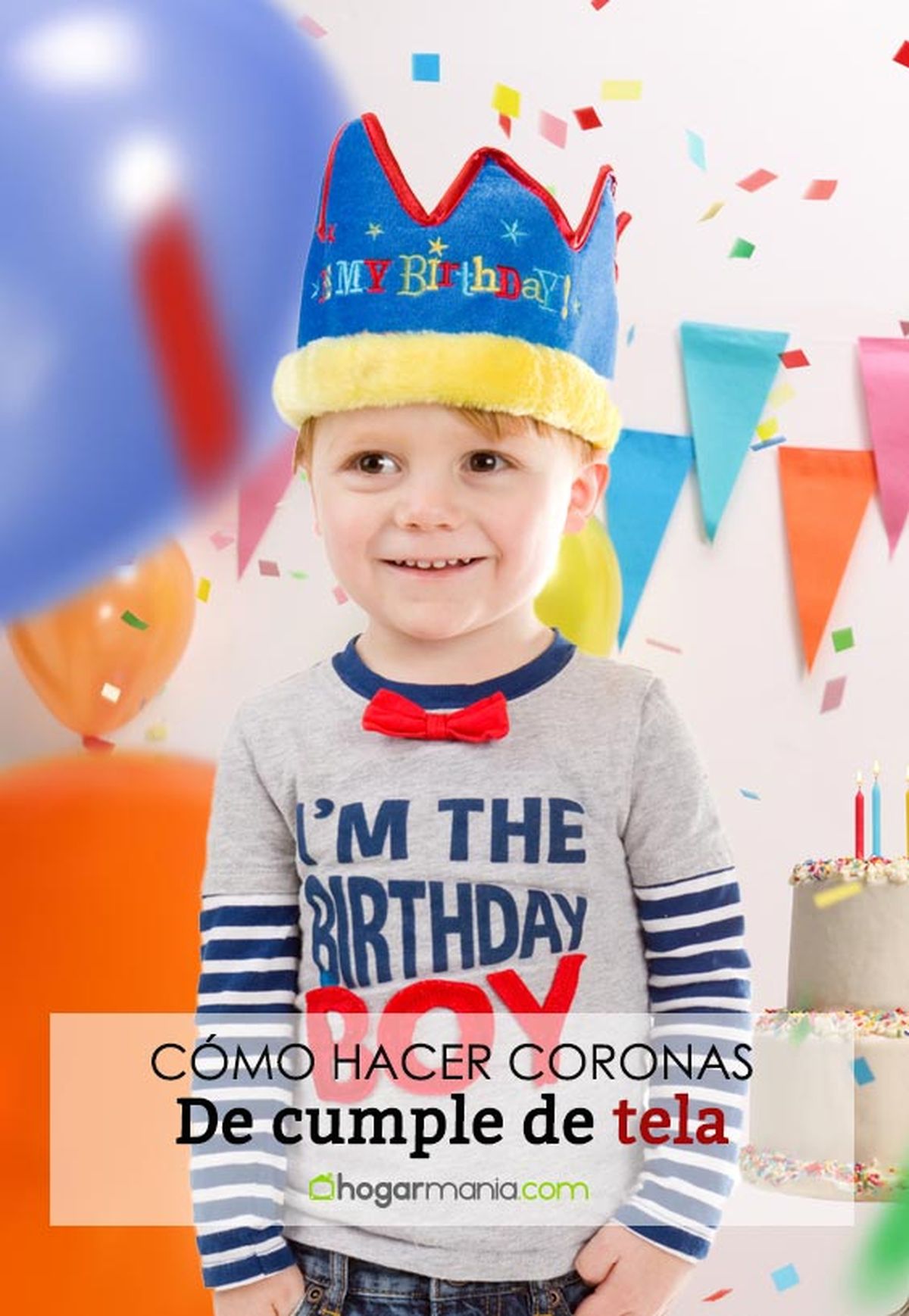 como hacer corona de tela cumple ninos pin