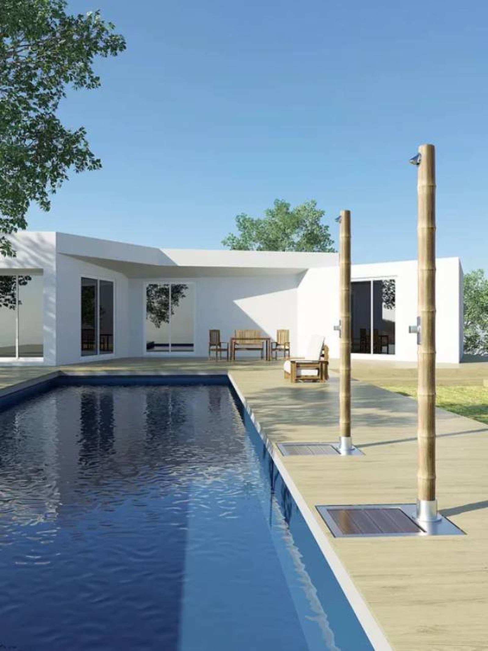 ducha caña bambu piscina leroy merlin