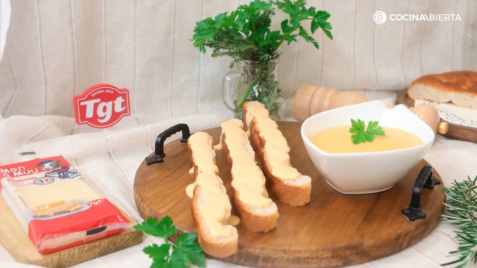 Receta de salsa de queso emmental