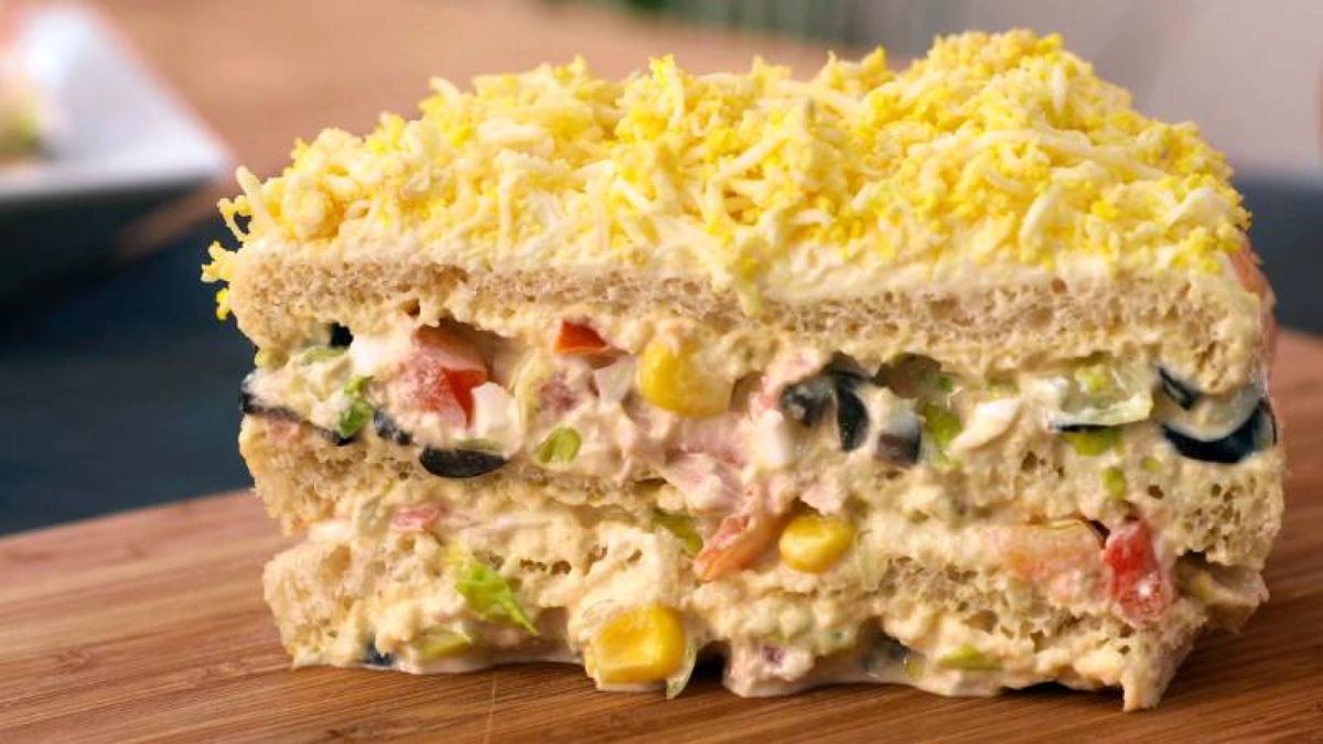 Receta de pastel de atún con pan de molde  paso 6