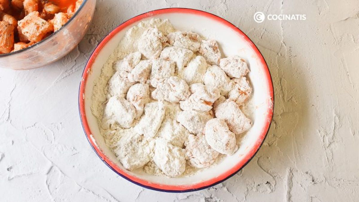 Enharinamos el cazón marinado