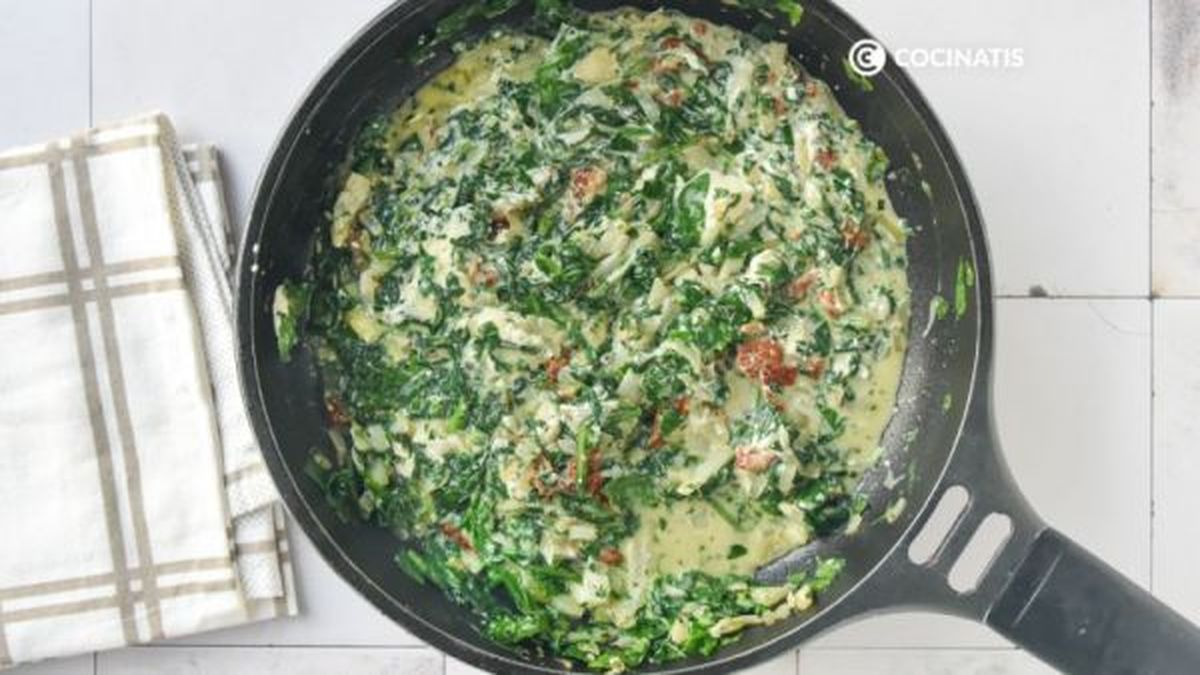 Preparamos la salsa de espinacas