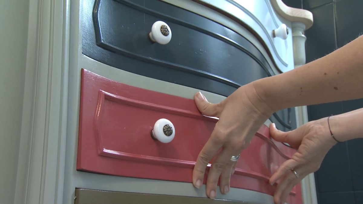 Baño azul elegante paso 9