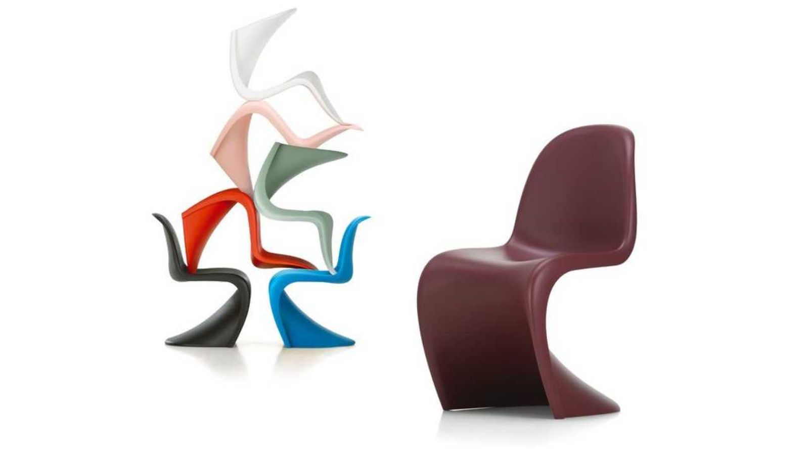 Sillas Panton de colores.