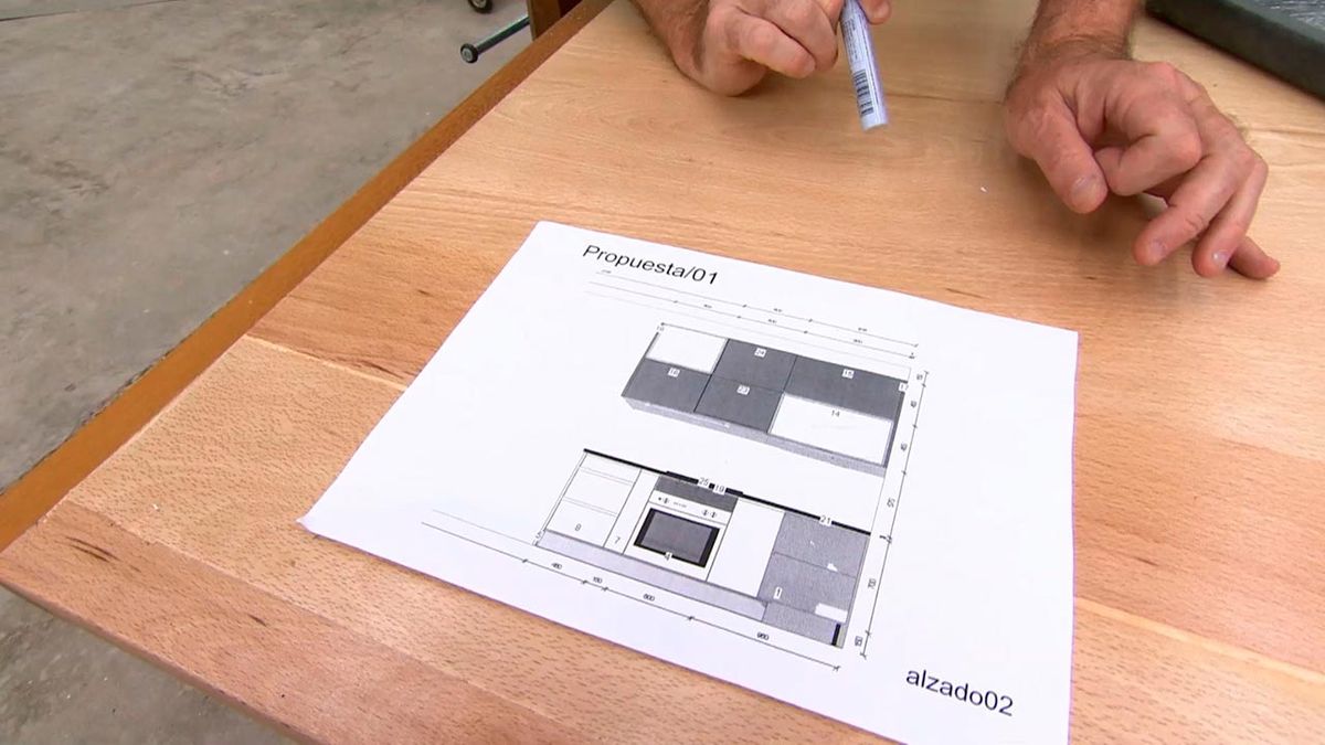 Cómo instalar una cocina en ángulo (Parte 2) paso 1