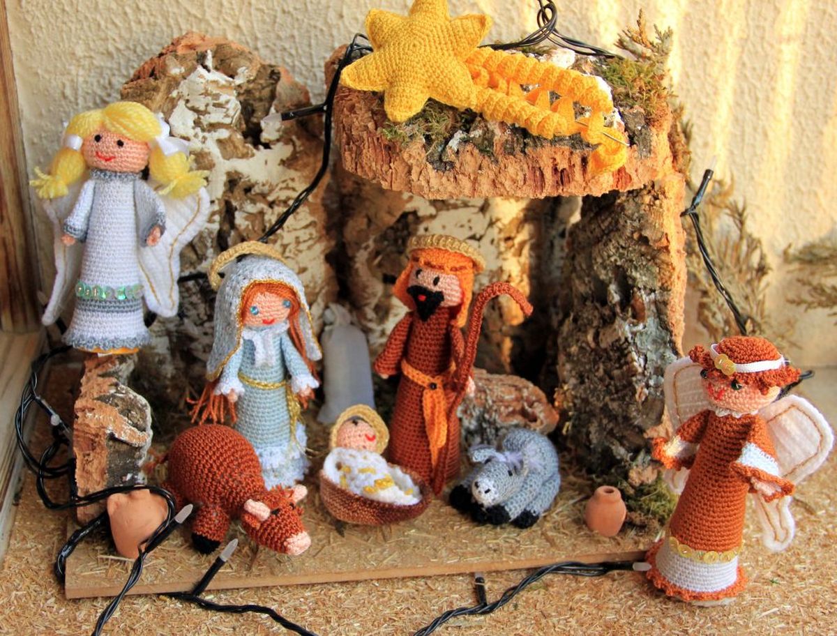 Belen de ganchillo comunidad navidad