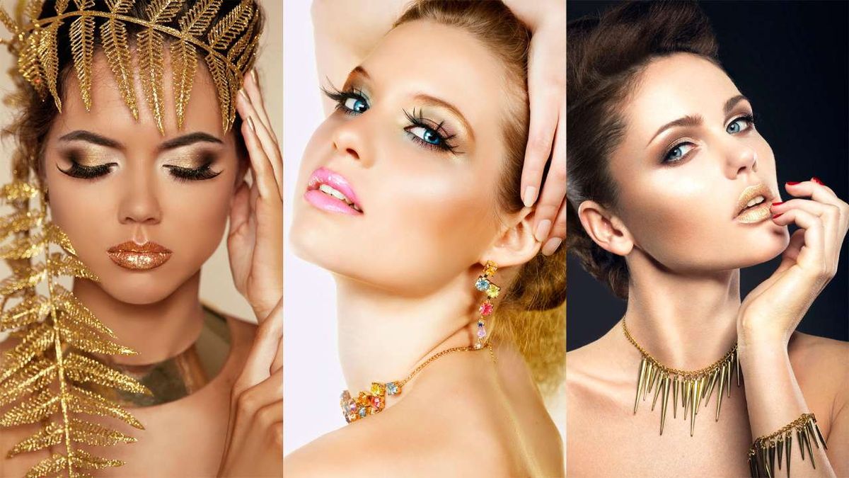 Maquillaje en tonos dorados