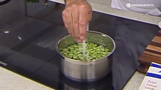 receta salteado pulpo verduras garbanzos ka paso 1