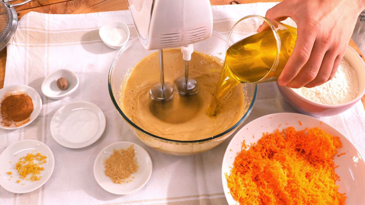 Carrot cake o Pastel de zanahoria   Paso 2