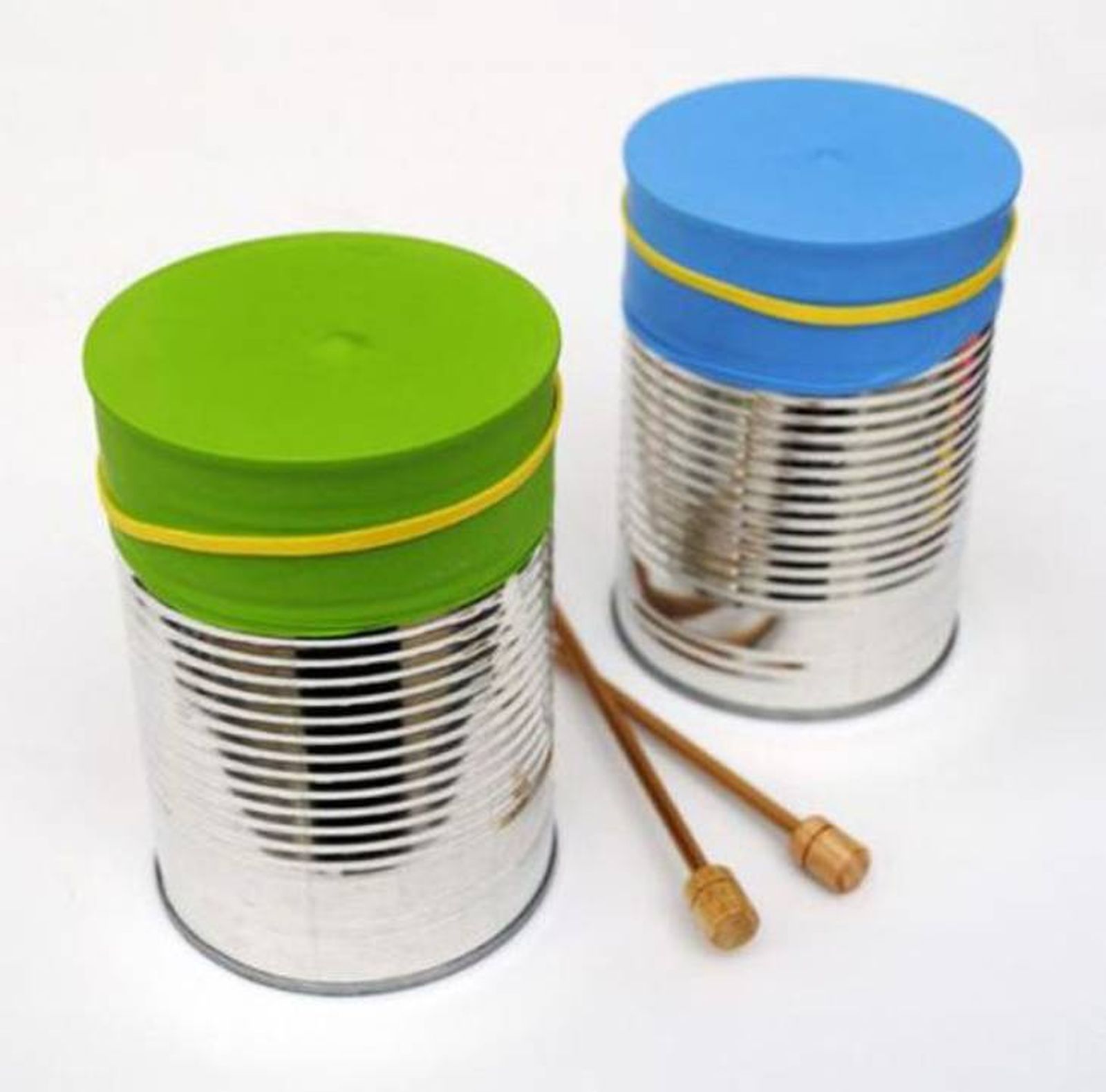 2 instrumentos materiales reciclados tambor con latas pinterest Ser Padres