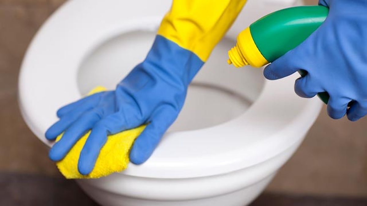como limpiar el inodoro manchas