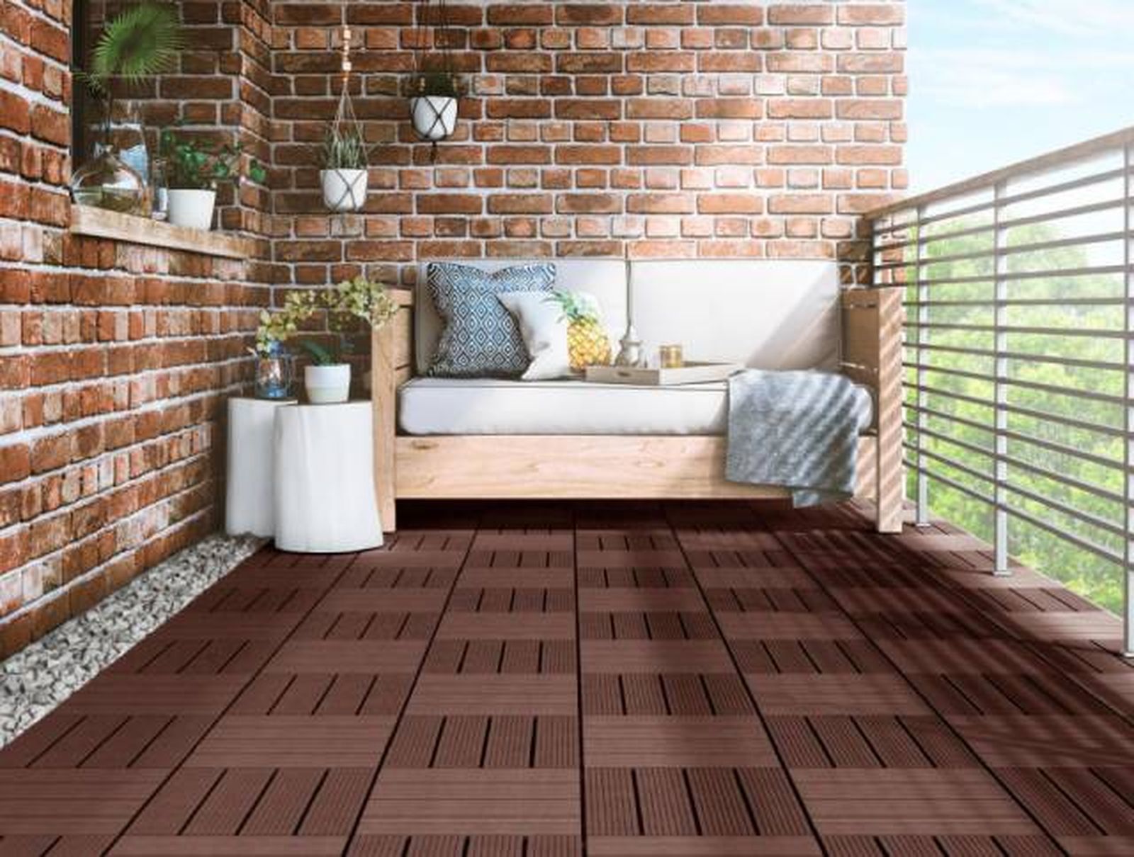 terraza exterior con suelo composite leroy merlin