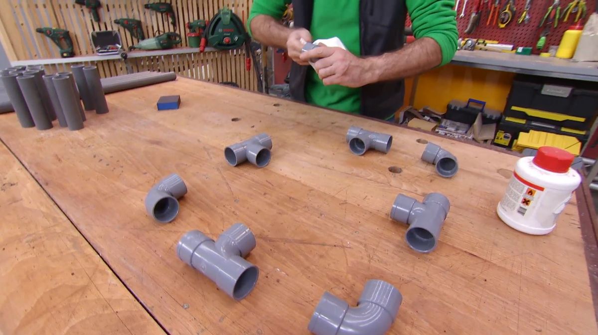 Carro de PVC para basura paso 2