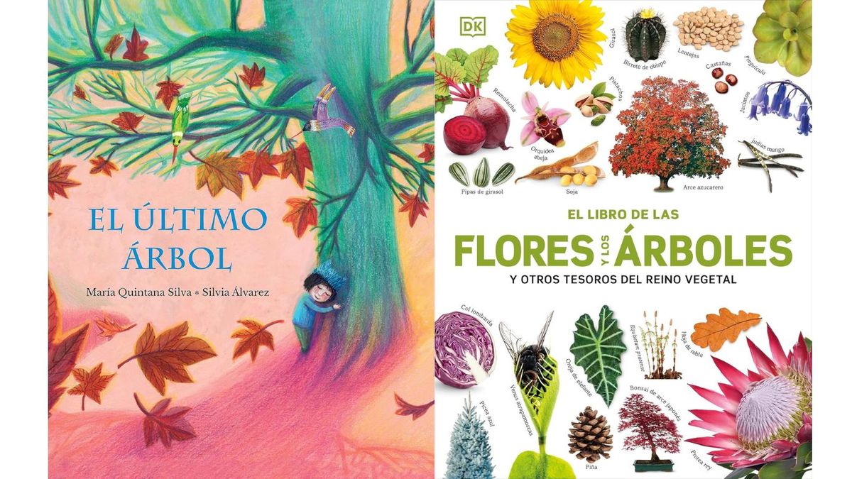De izq. a drch.: El último árbol  y El libro de las flores y los árboles