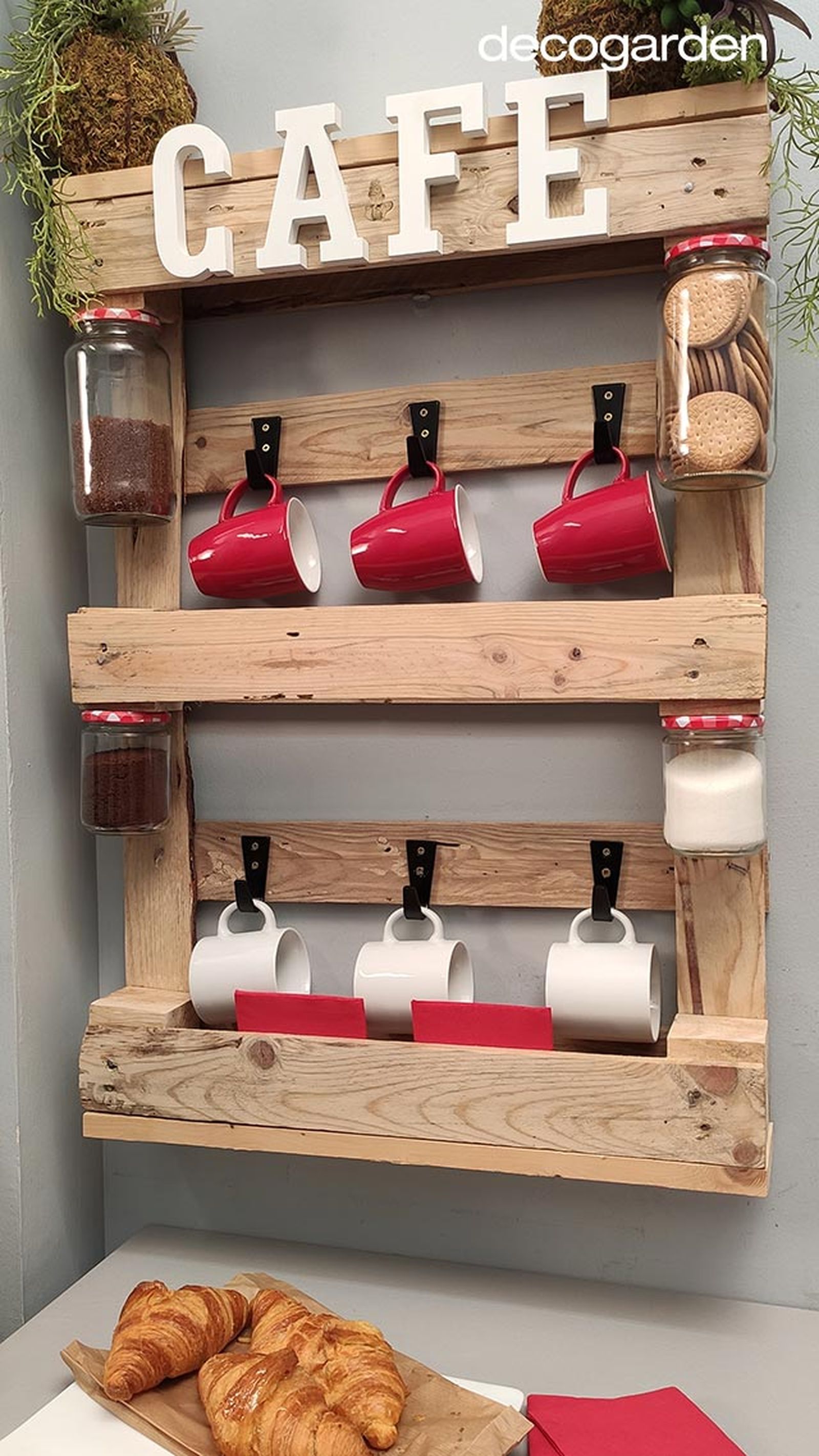como hacer una estanteria para el cafe con un pale v 2