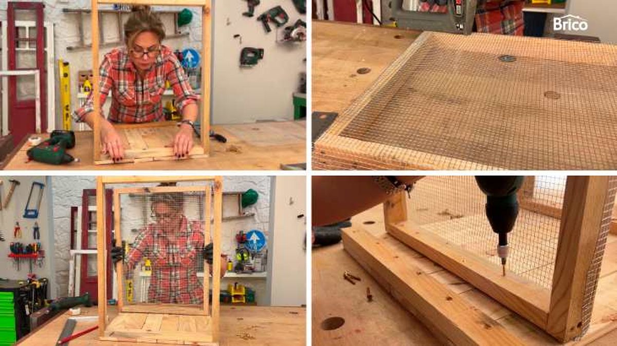 Fijar los bastidores a los laterales de la jaula