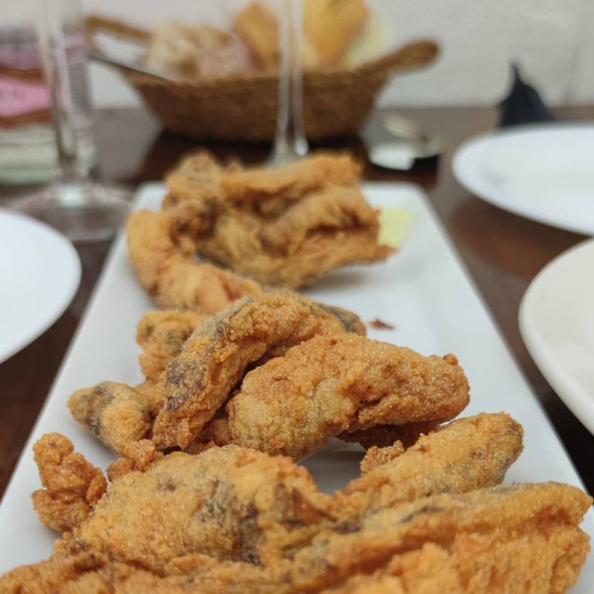 Nos encantaron los chicharrones de morena de la Antigua Casa de Botes