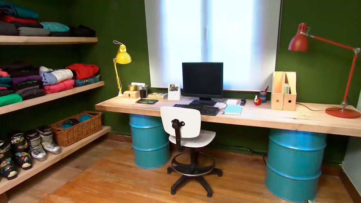 DEKO0712 Decorar estudio multifuncional color verde paso9