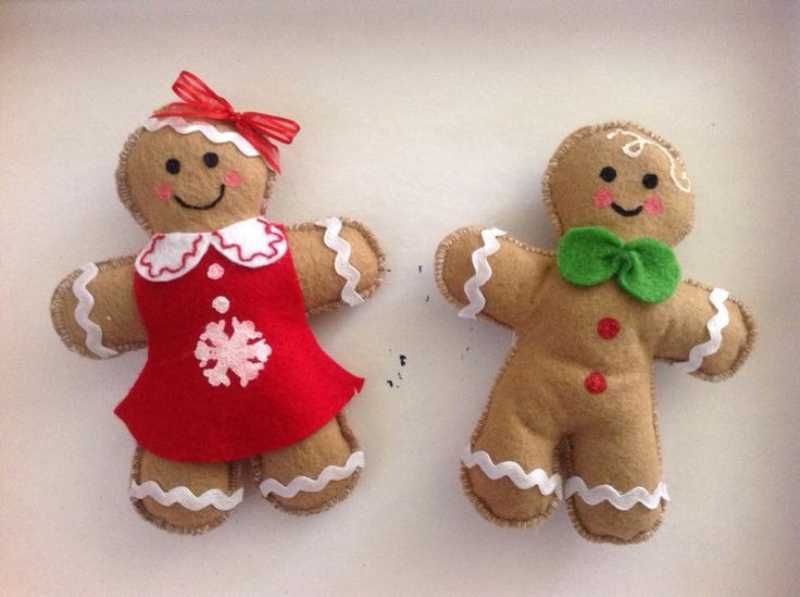 Galletas de Navidad de fieltro.