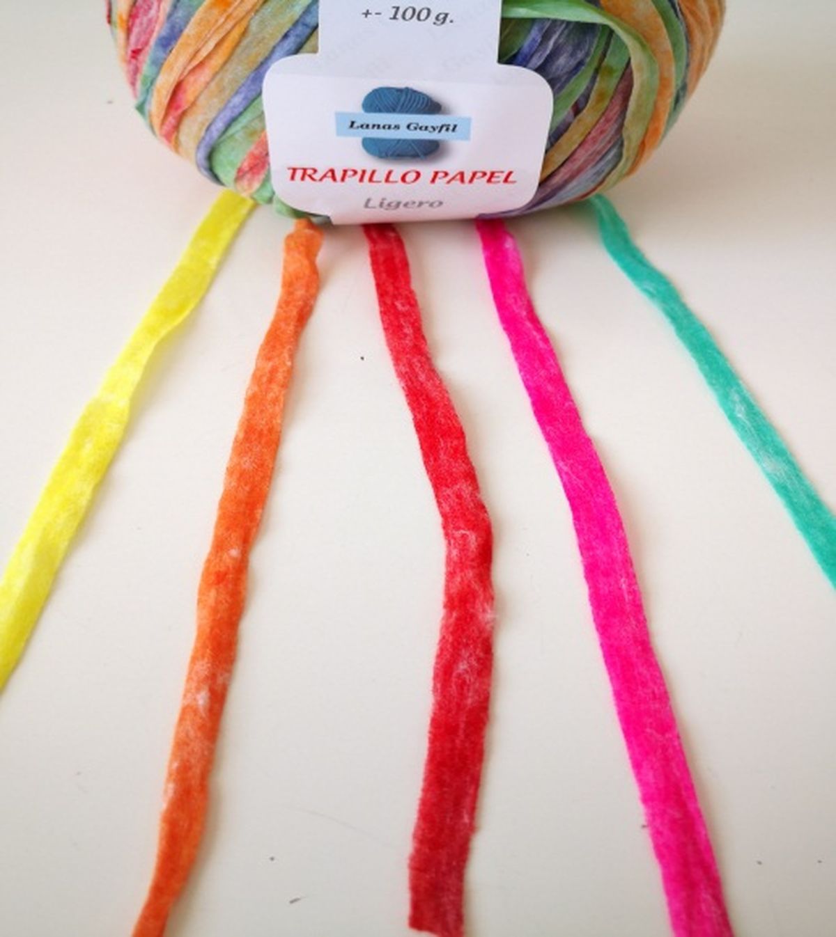 trapillo papel hebras