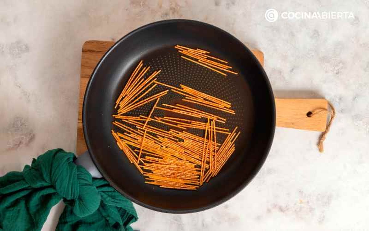 Tuesta a fuego medio sin aceite