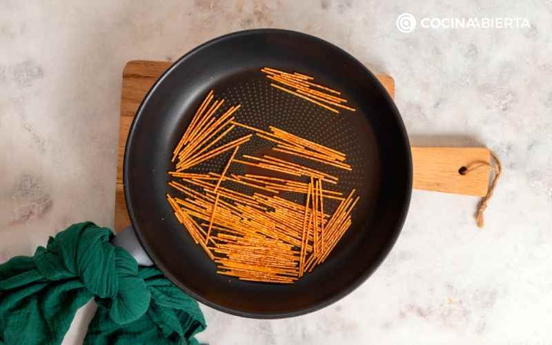 Tuesta a fuego medio sin aceite