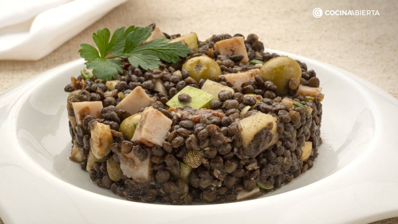 ensalada de lentejas caviar negras receta