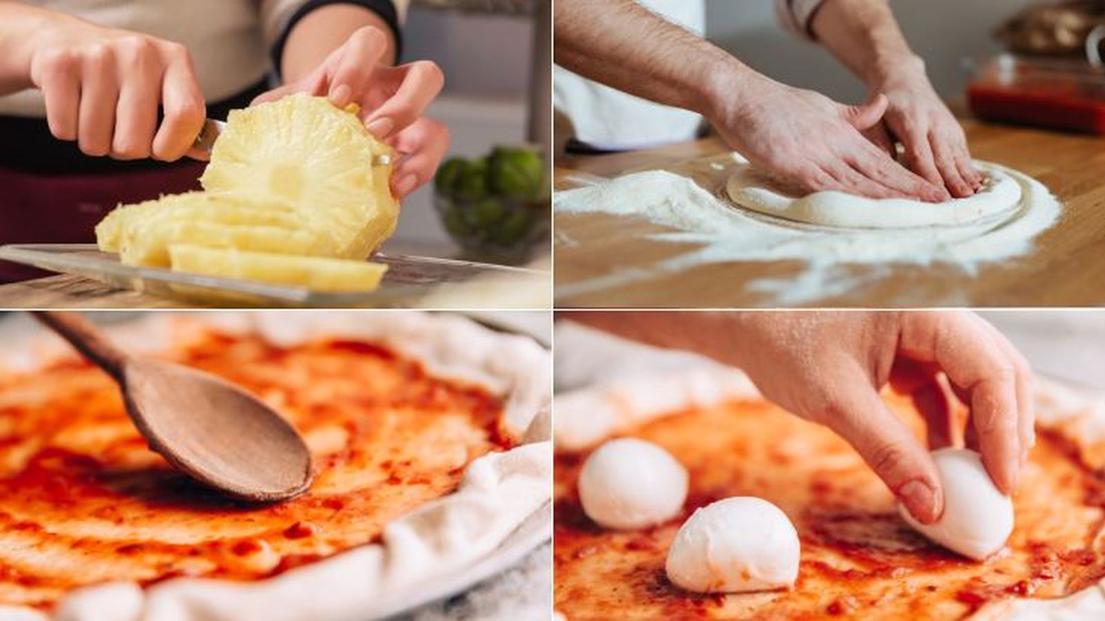 pizza hawaiana paso a paso