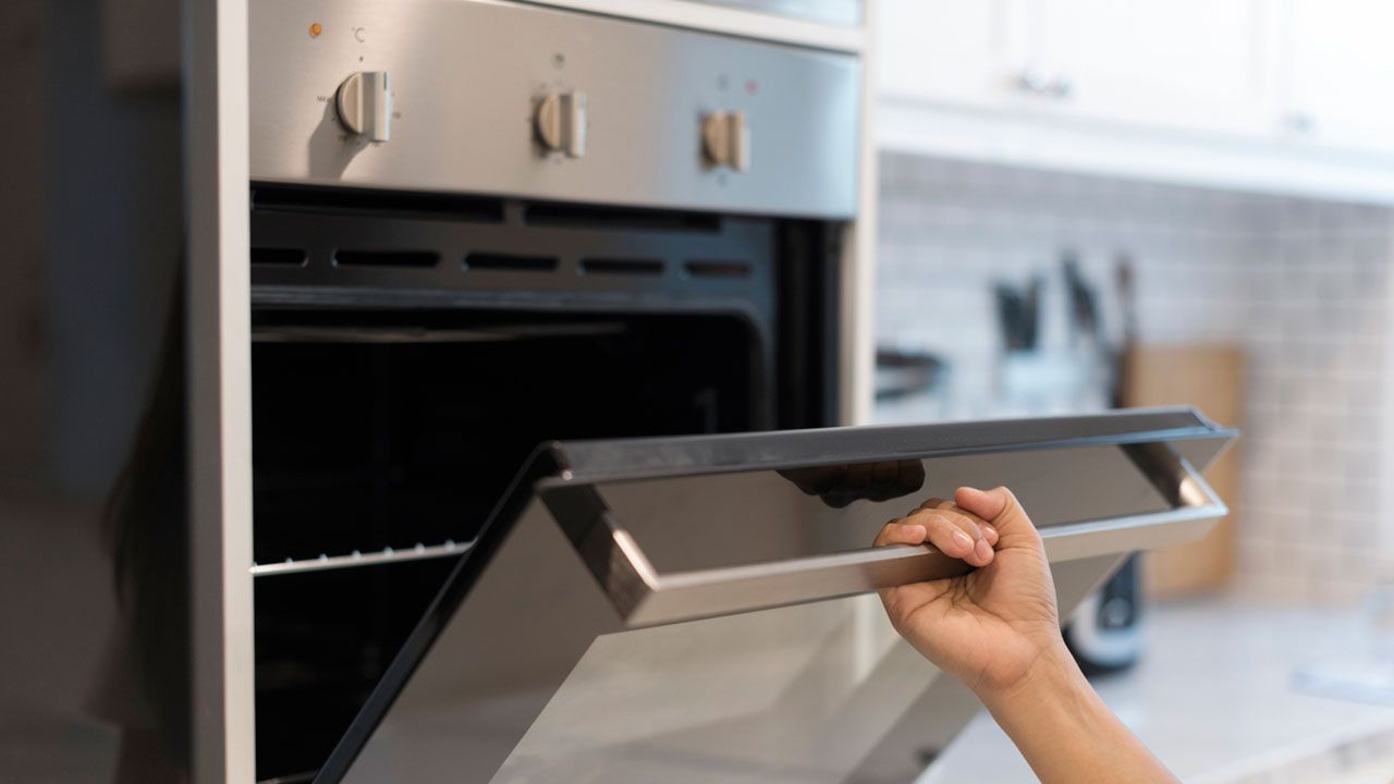 puerta abatible horno