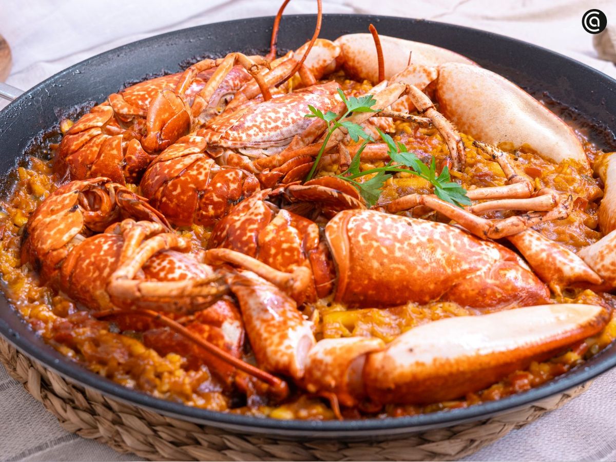 Paella de bogavante - paso 6