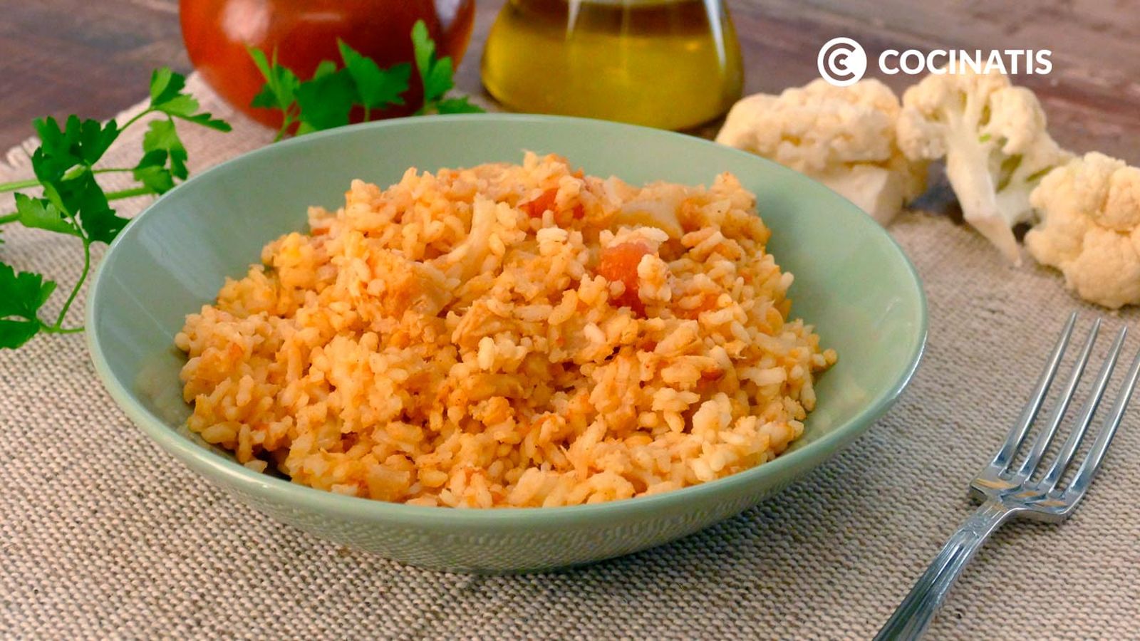 Receta de arroz con coliflor y bacalao