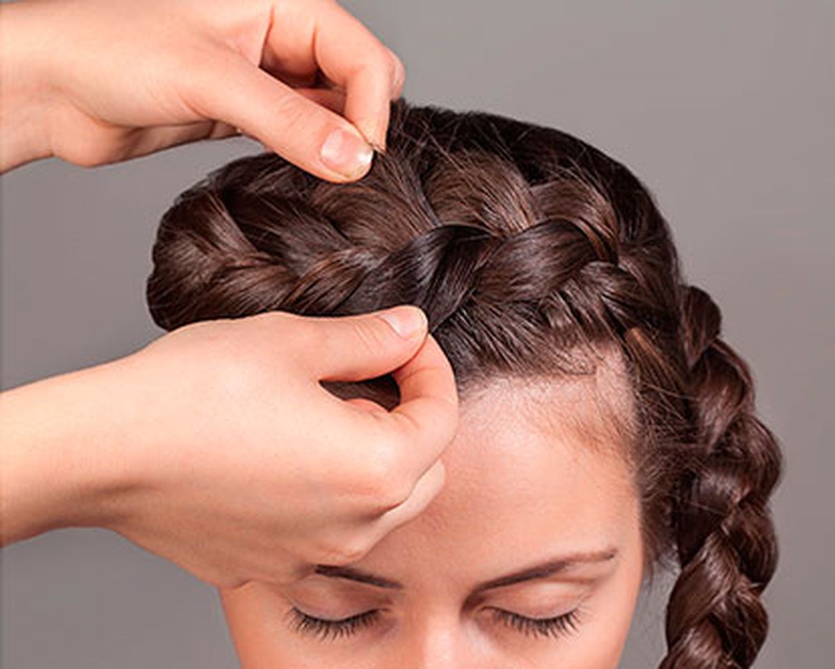 belleza peinados corona trenza paso3
