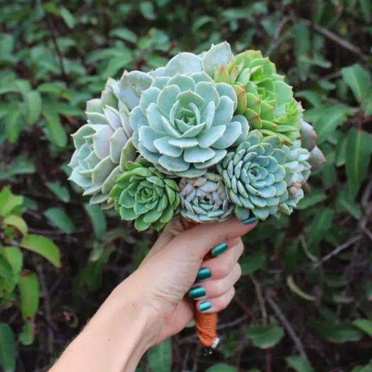 ramo de novia original suculentas