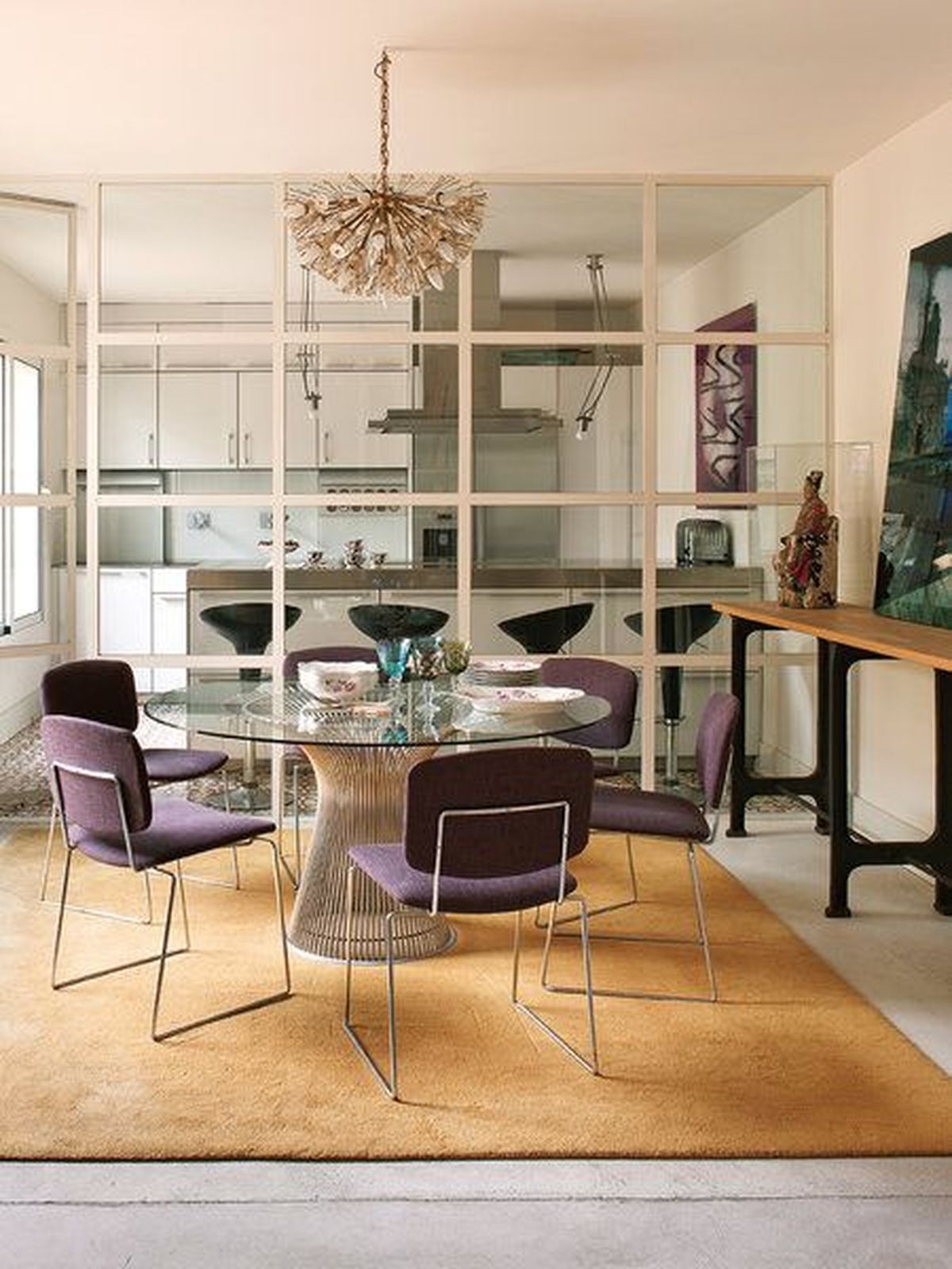 pared cristal separar cocina comedor