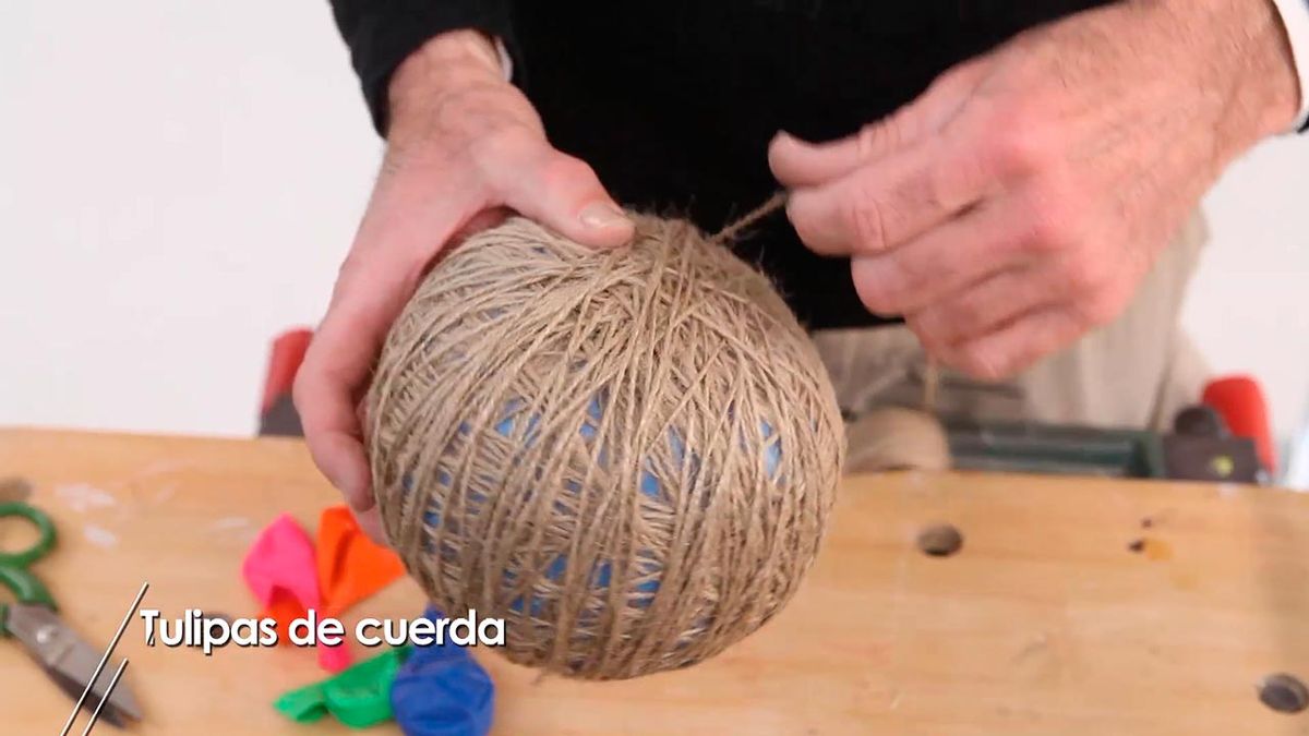 Como hacer tulipas de lampara con cuerdas paso 3