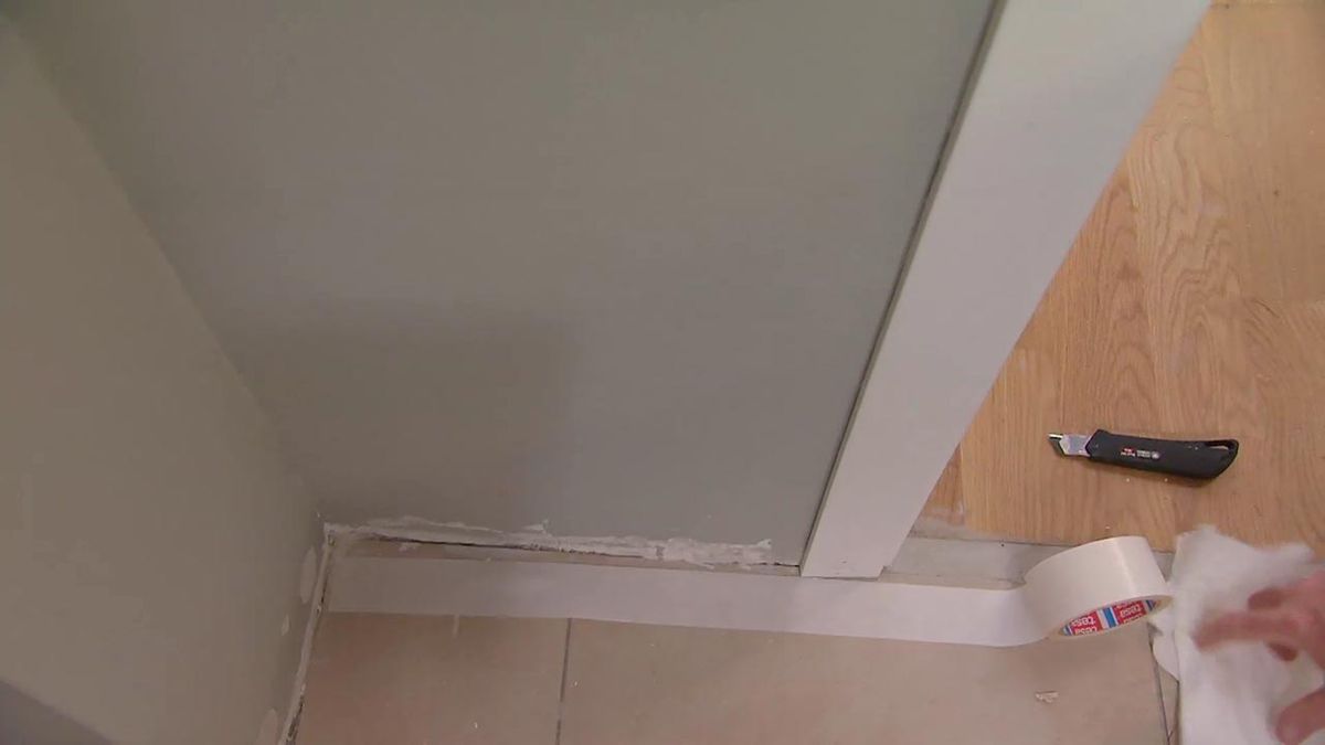 Como colocar suelo vinilico en rollo paso 5