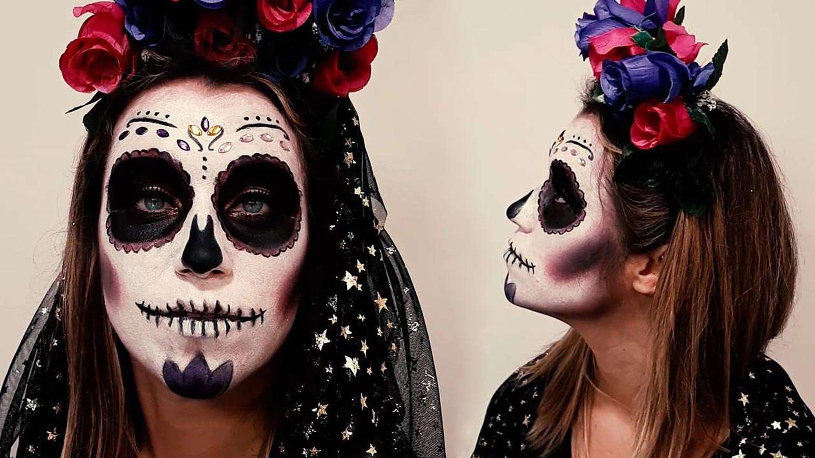 Maquillaje de Catrina o calavera mexicana