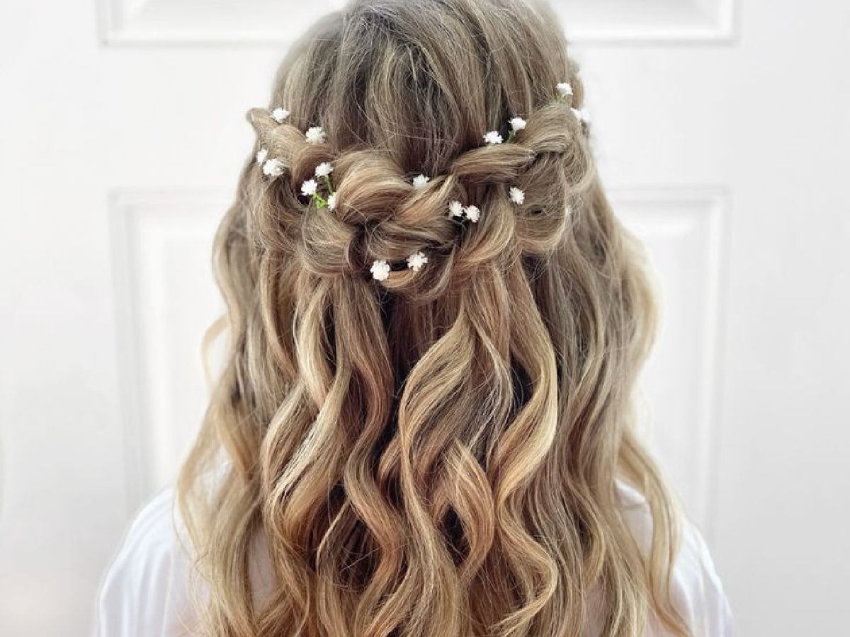 Peinados con pelo suelto para comunión