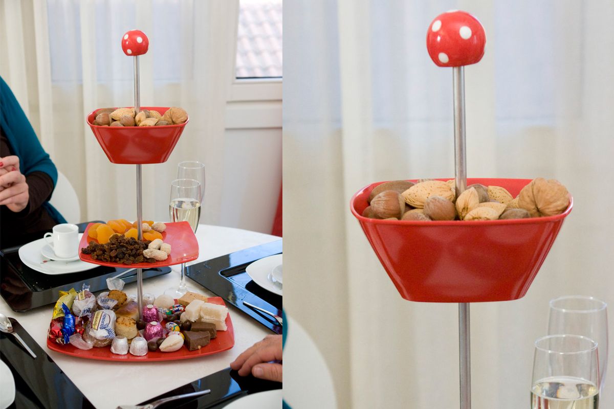 Torre de bandejas para Navidad paso 8