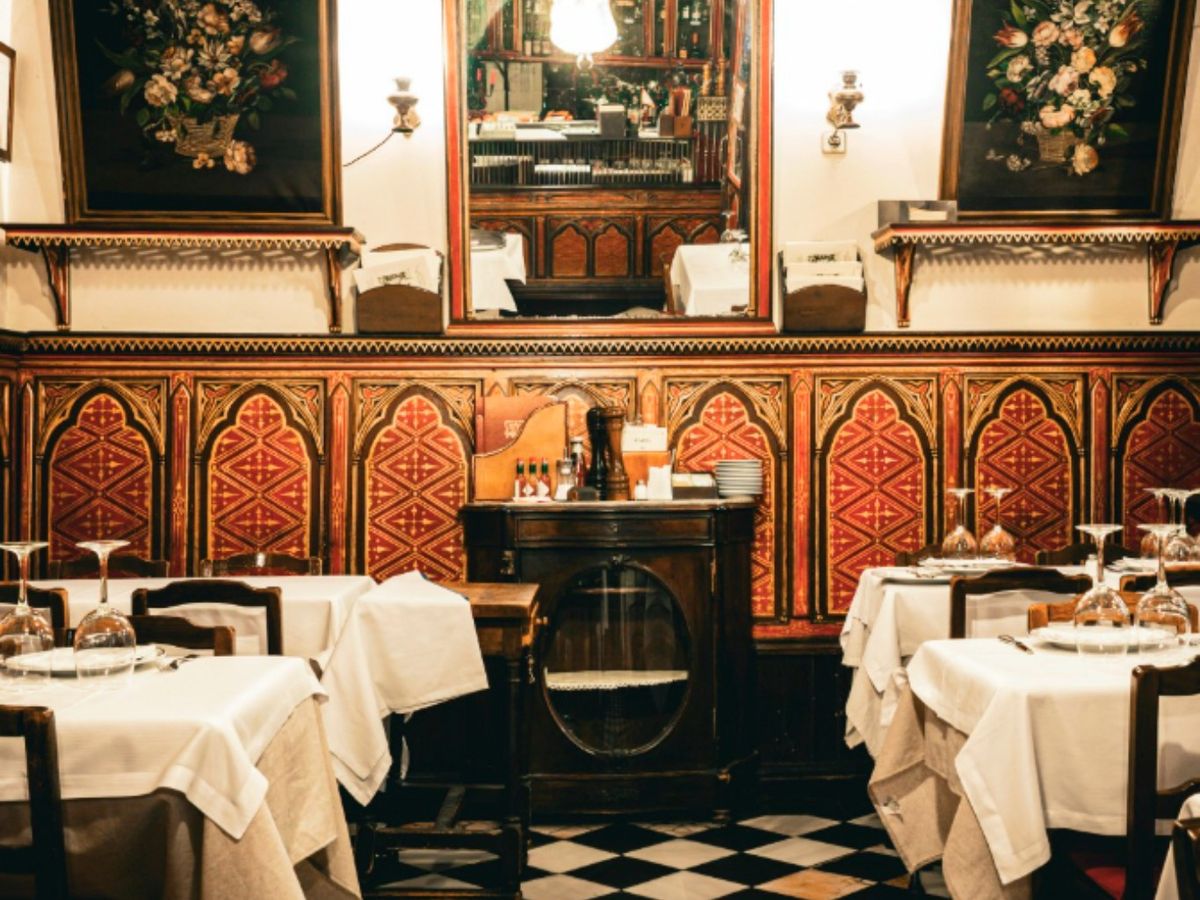 Uno de los comedores del restaurante más antiguo del mundo