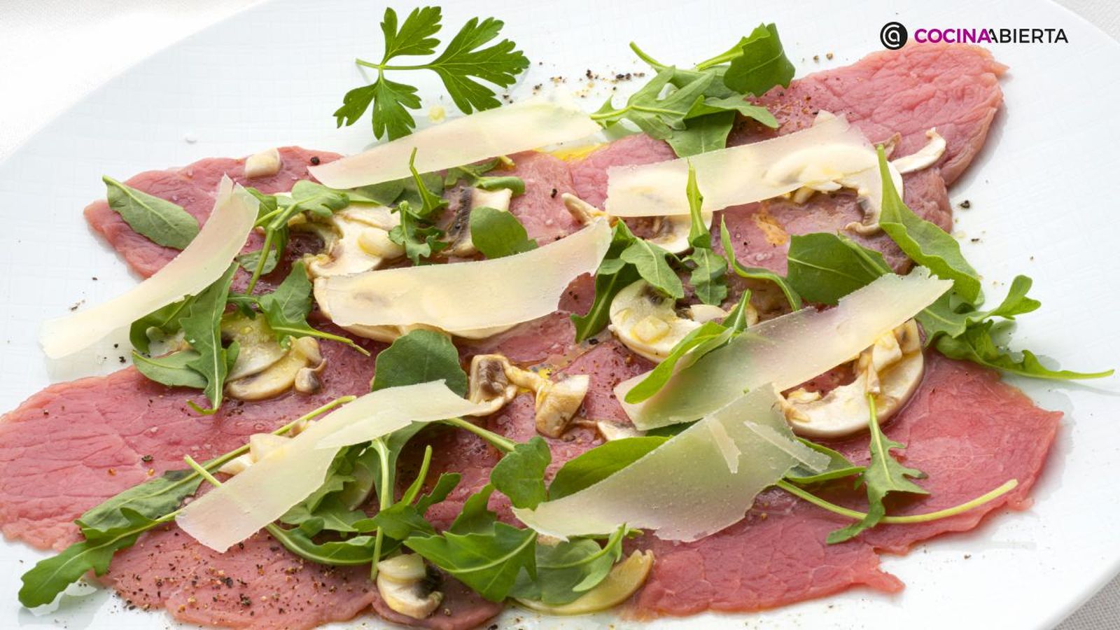 Carpaccio ternera parmesano