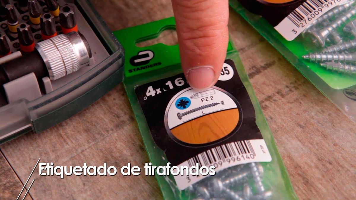 Cómo es el etiquetado de los tirafondos 2