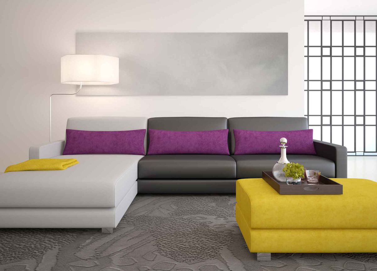 Sofá de color gris para el salón 7