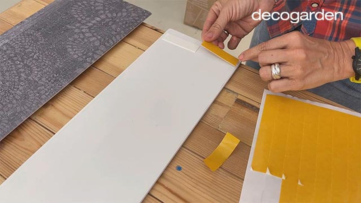 como hacer un cabecero con revestimiento grosfillex paso 8