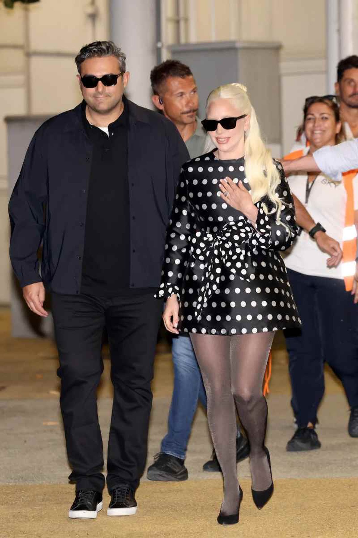 Lady Gaga a su llegada a Venecia