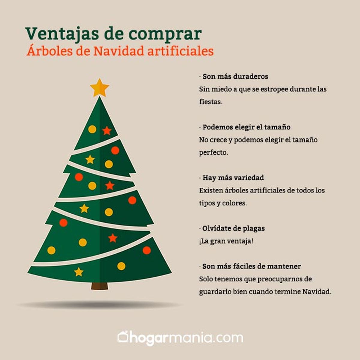 ventajas comprar arboles navidad artificiales infografia