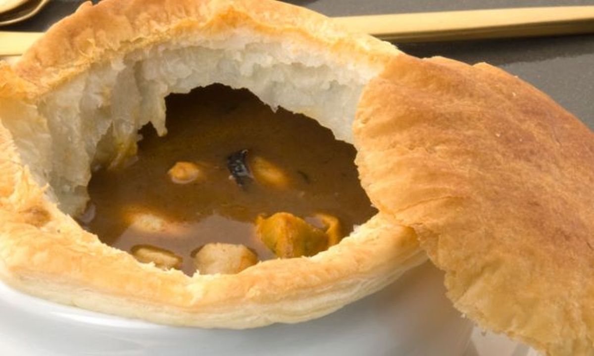 crema de marisco con hojaldre xl