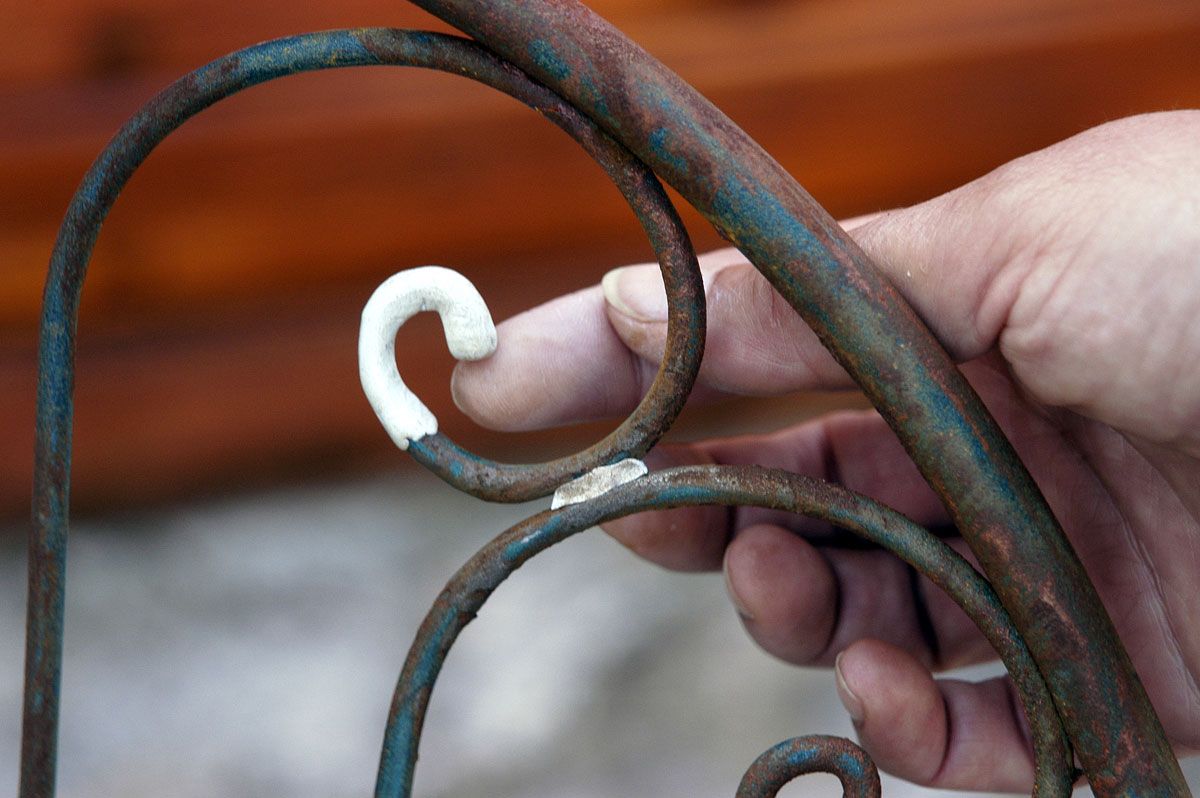 Silla metálica de exterior paso 2