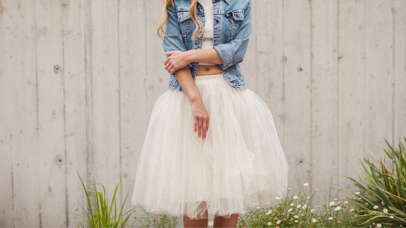 falda tul blanca