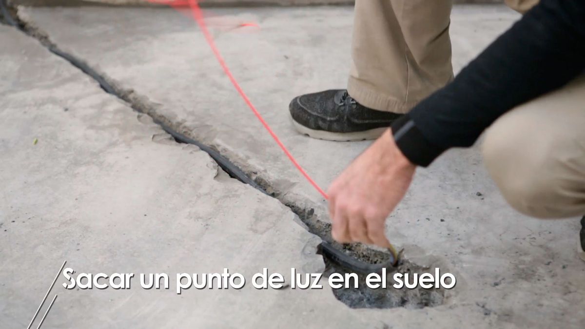 Cómo sacar un punto de luz en el suelo paso 7